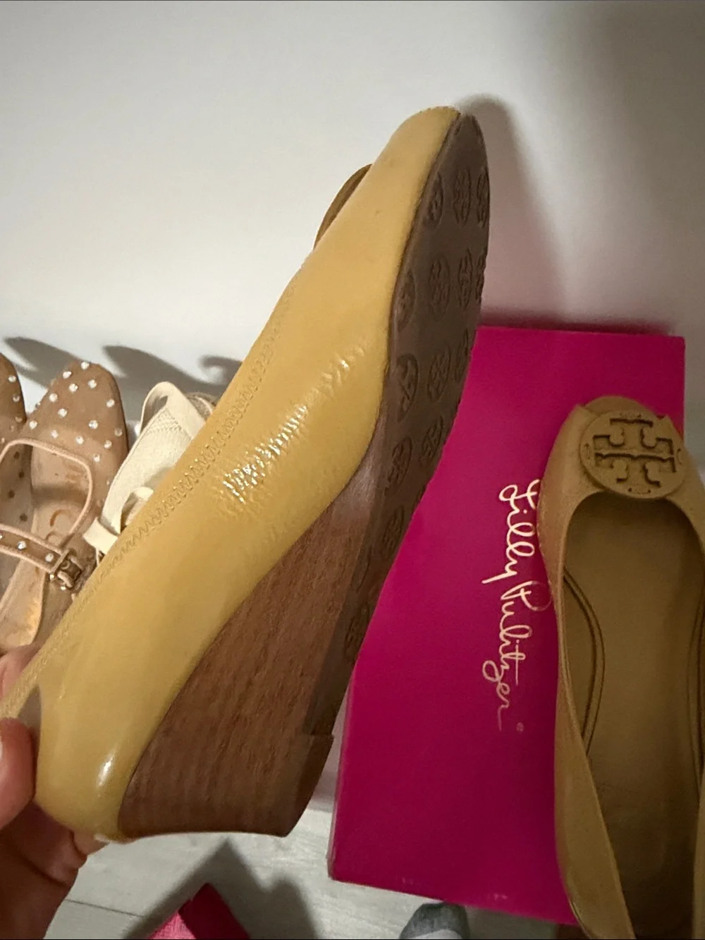 Tory Burch leather peep